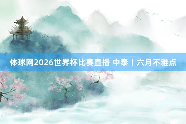 体球网2026世界杯比赛直播 中泰丨六月不雅点