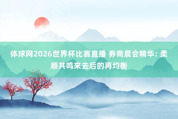 体球网2026世界杯比赛直播 券商晨会精华: 柔顺共鸣来去后的再均衡