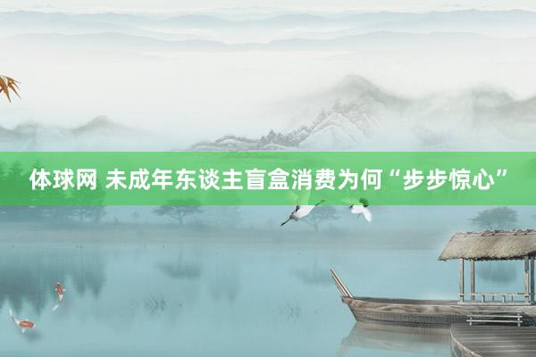 体球网 未成年东谈主盲盒消费为何“步步惊心”