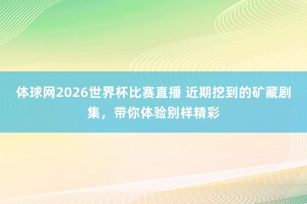 体球网2026世界杯比赛直播 近期挖到的矿藏剧集，带你体验别样精彩