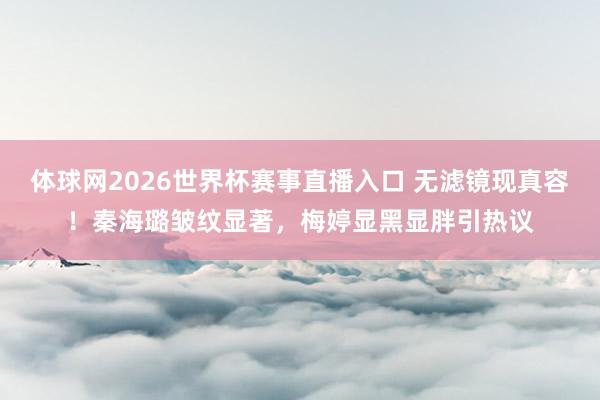 体球网2026世界杯赛事直播入口 无滤镜现真容！秦海璐皱纹显著，梅婷显黑显胖引热议