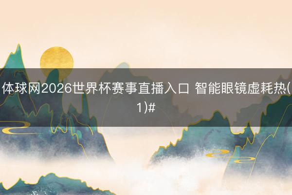 体球网2026世界杯赛事直播入口 智能眼镜虚耗热(1)#